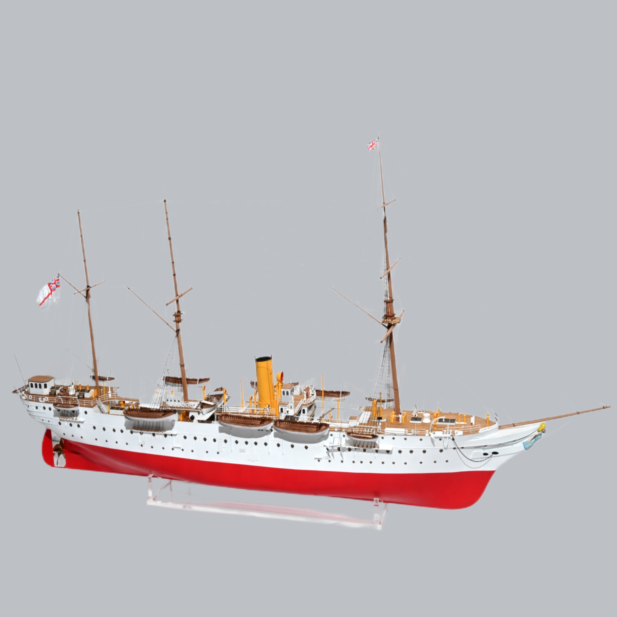 根据1895年改装前样貌而制作的英舰「添马号」模型1:96
